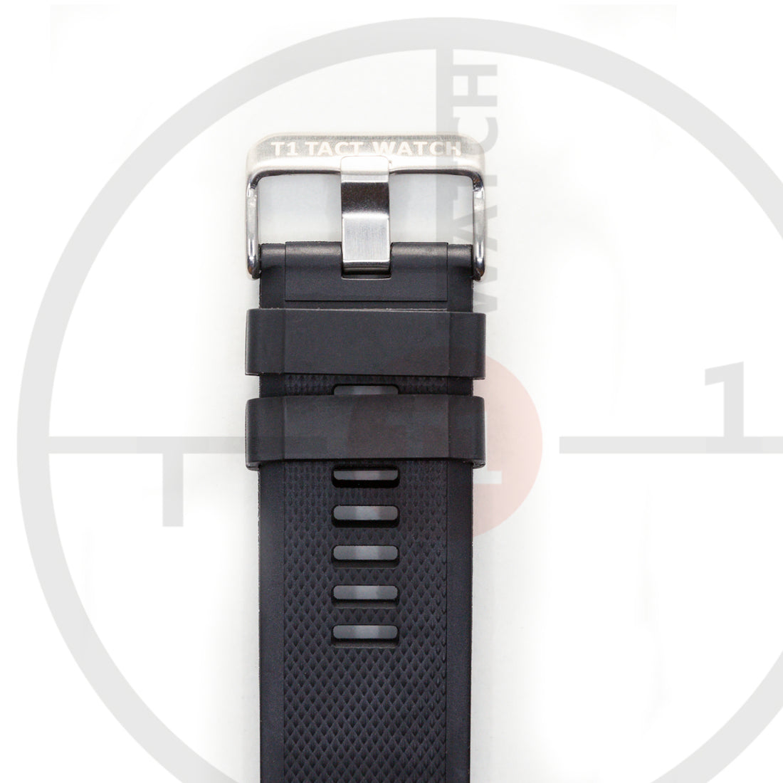 T1 Tact Watch wristband with branded solid steel clasp
